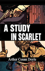A Study in Scarlet by Conan Doyle book cover